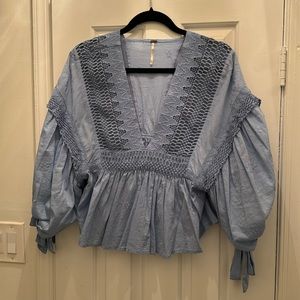 Free People Crop Blue Small